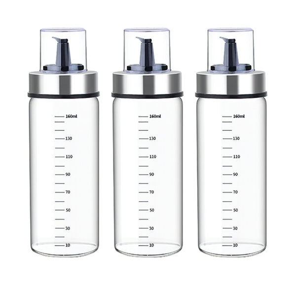 3 Pack - Heat-Resistant Oil Pouring Bottle - Transparent