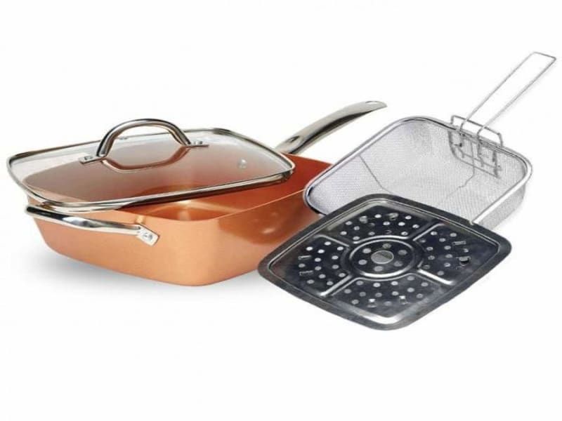 Durable Copper Chef Square Pan Set