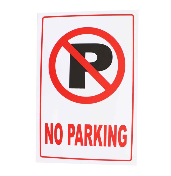 30cm x 20cm Red &amp; White "No Parking" Sign