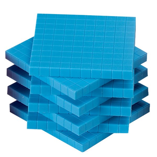 EDX Education Blue Base Ten Flats: 10 Pieces