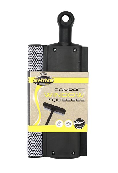 Moto Quip Shine Compact Window Squeegee - Telescopic Handle - 20cm Blade