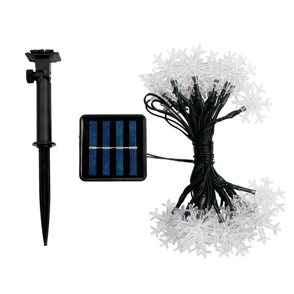 Snow Flake Solar Power LED Strap SLS-CL-5-20-CL