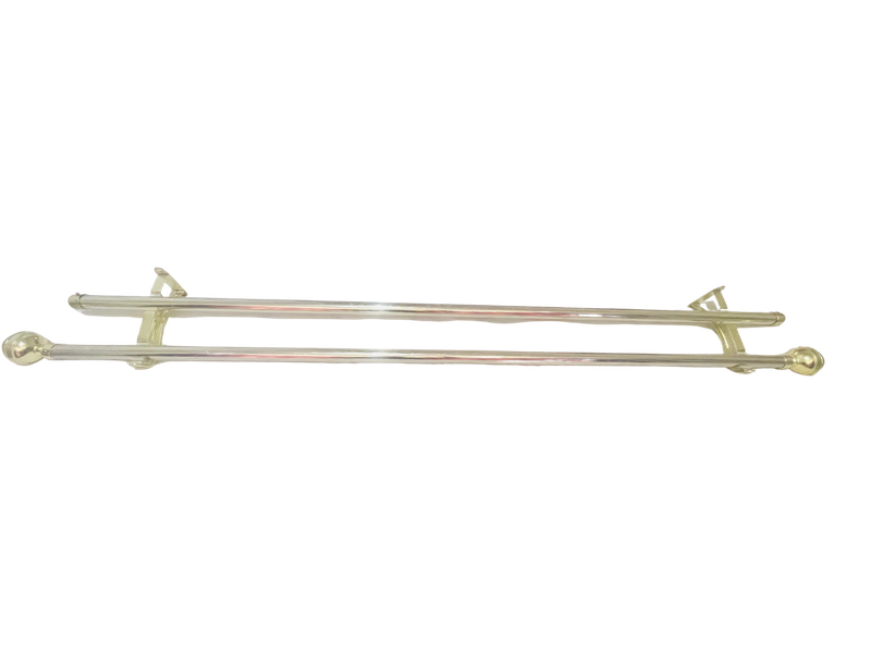 Gold Stainless Steel Curtain Rod Set - Double