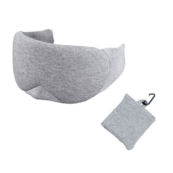3D Soft Portable Sleep Mask Breathable Sleeping Eye Mask-Light Gray