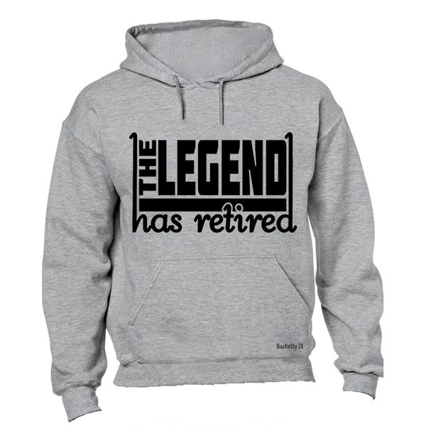 Legend Has Retired - Mens - Hoodie - Grey
