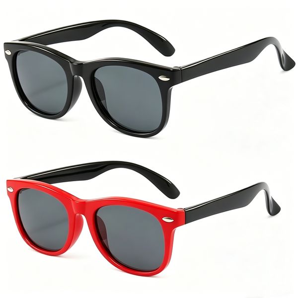 2-piece set of children's sunglasses for outdoor UV protection