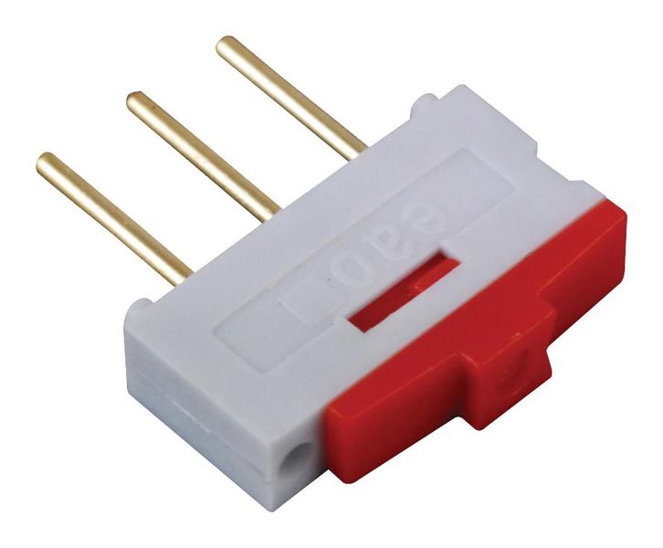 Eao (09.03201.02) Slide Switch, SPDT-CO, On-On, Through Hole, 1K2, 500 mA