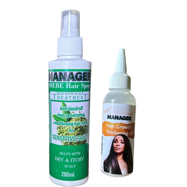 Manager Chebe Hair Spray with Hair Growth Thickening Oil Set