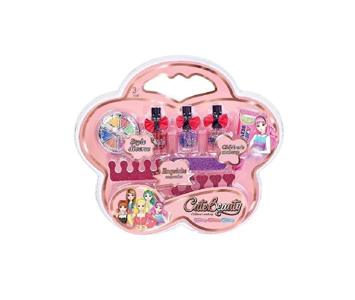 Boss MakeUp Cosmetic Nail Polish Lip GlossManicure Set With Eyeshadow Blist