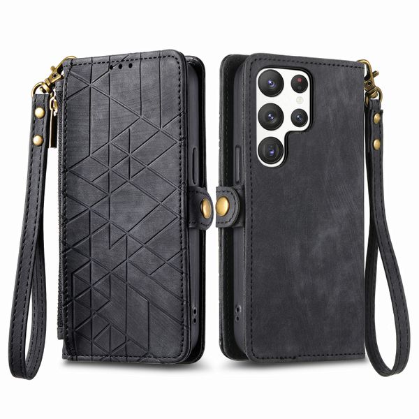 Creative Geometric Flip Phone Case Compatible with Samsung S26 Ultra
