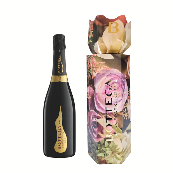 Bottega Prosecco Brut Doc 750ml in Xmas Cracker Gift Pack