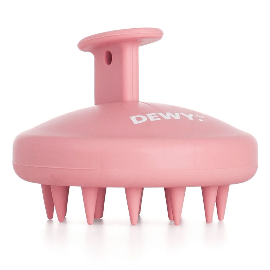 Dewy - Shampoo Brush / Scalp Massager for Bath and Shower (Matte Pink)