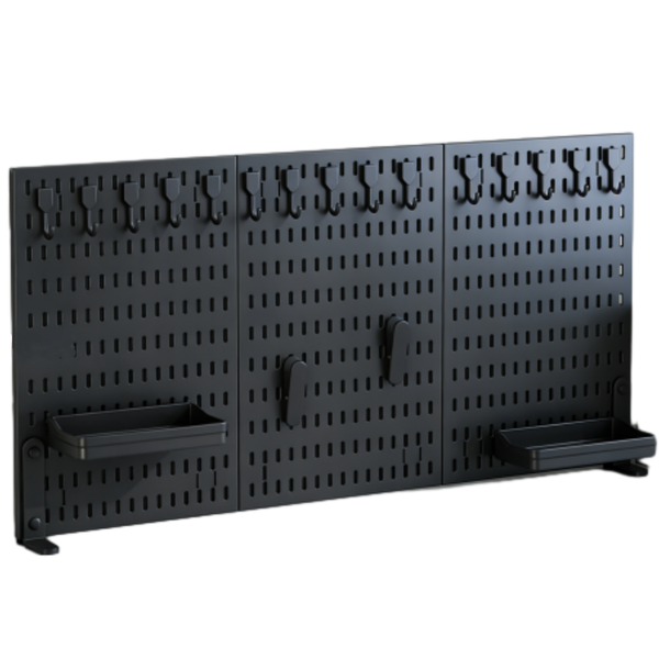 GoodMama 90x42cm Pegboard Hook Accessories Kit Wall Organizer Panels