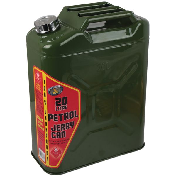 Rough &amp; Tough Jerry Can with Cap and Spout - 20 Litre (UN/CE Approved)