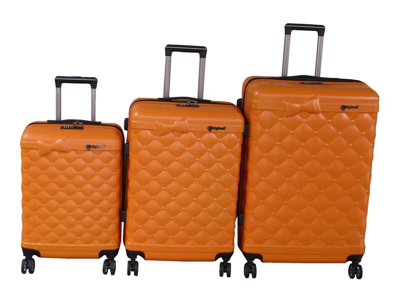 Unbreakable 3-Piece Luggage Set-Quilted Design, TSA Lock, Spinner Wheels.
