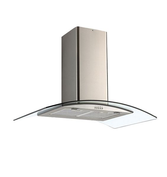 Falco - 90CM CURVED GLASS S/STEEL CHIMNEY EXTRACTOR