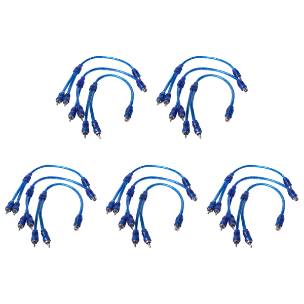 3 Pcs Audio Para 1 Rca Hembra A 2 Rca Macho Adaptador De Cable