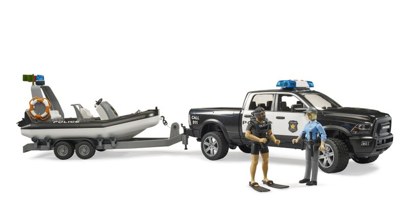 Bruder RAM 2500 Police Pickup set with Light and Sound Module