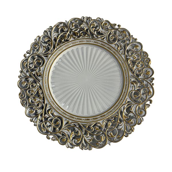 50 Pieces White Hollow Edge Vintage Underplate For Table Decor And Wedding