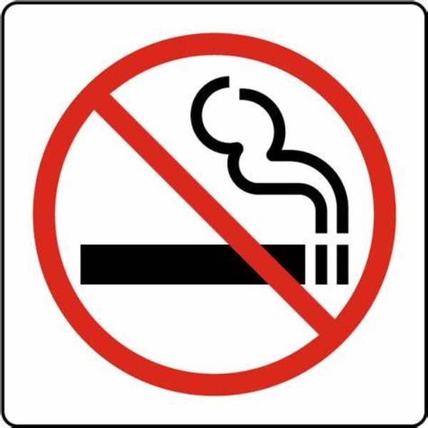 No Smoking Sign - Photoluminous 19cm x 19cm