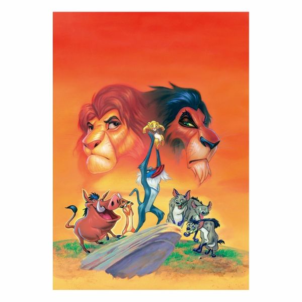 The Lion King Cartoon Orange - A1 Poster