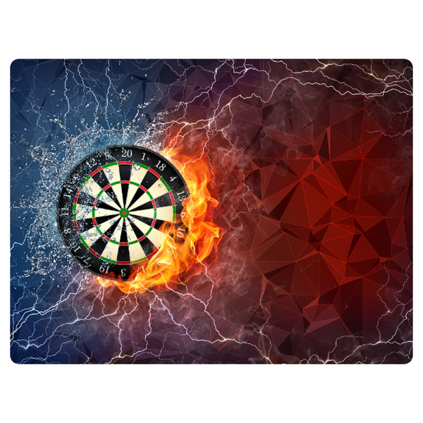 Fire And Ice Dart Board Printed Mouse Pads