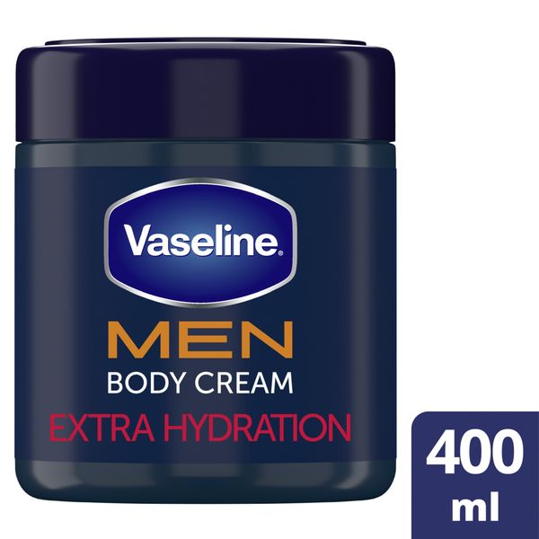 Vaseline MEN Extra Hydration Moisturizing Body Cream for Very Dry Skin 400ml