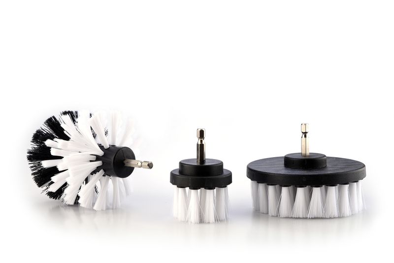 Sigma - 3 Piece Automotive Drill Brush Set - White