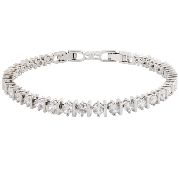 Civetta Spark Bar Tennis Bracelet - Clear Crystal Silver