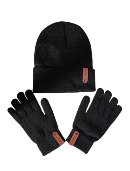 Women's Winter Beanie Hat and Gloves Set