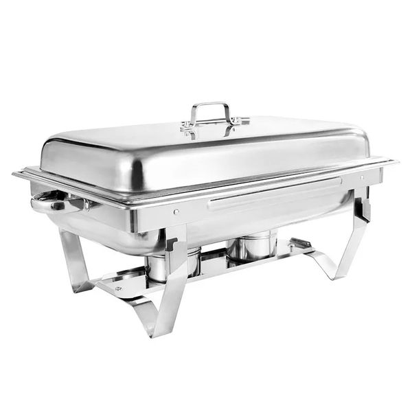 Pruchef- Stainless Steel Chafing Dish Buffet Set with Fuel Rack And Lid-11L