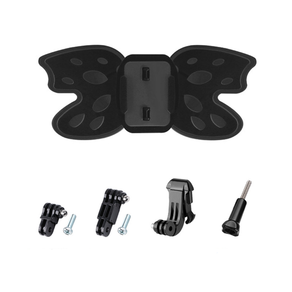 Motorcycle Camera Mount Accessories Butterfly Sticky Mount -Black