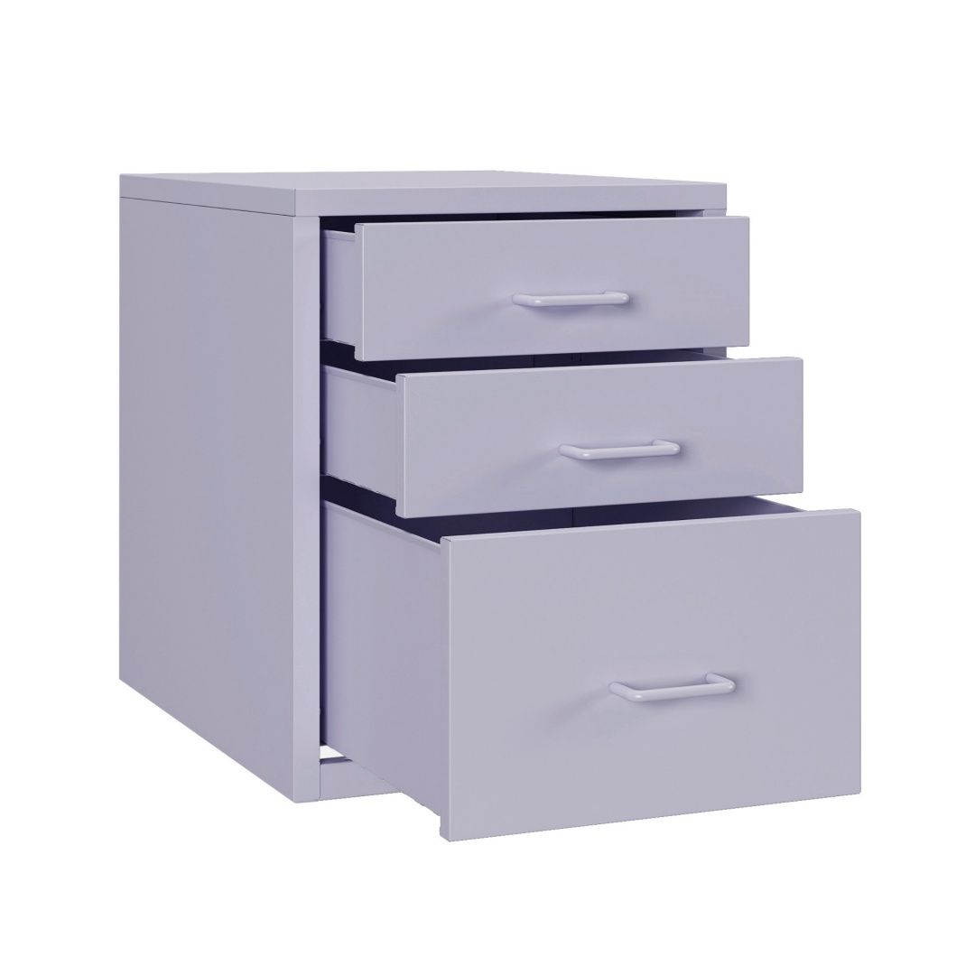 Steel Desk Organizer 3 Drawer Desktop Storage Cabinet