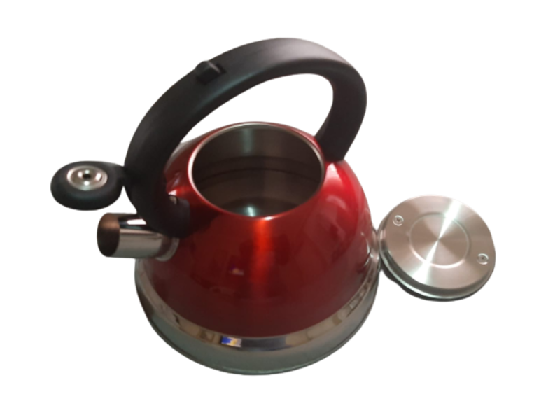 3 Litre Whistling Kettle Brushed Copper Red