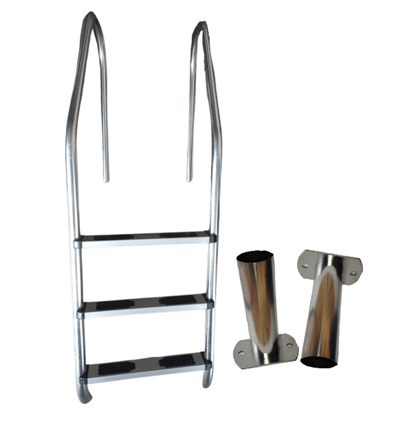 Aqua Max 3 Step Swimming Pool Ladder incl Surface mount brackets