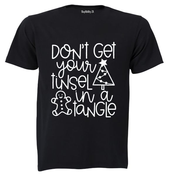 Tinsel in a Tangle - Christmas - Adults - T-Shirt