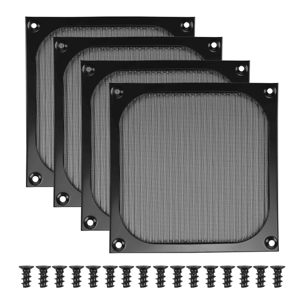 140mm Desktop Computer Case Fan Grills Case with Screws, 4 Pack