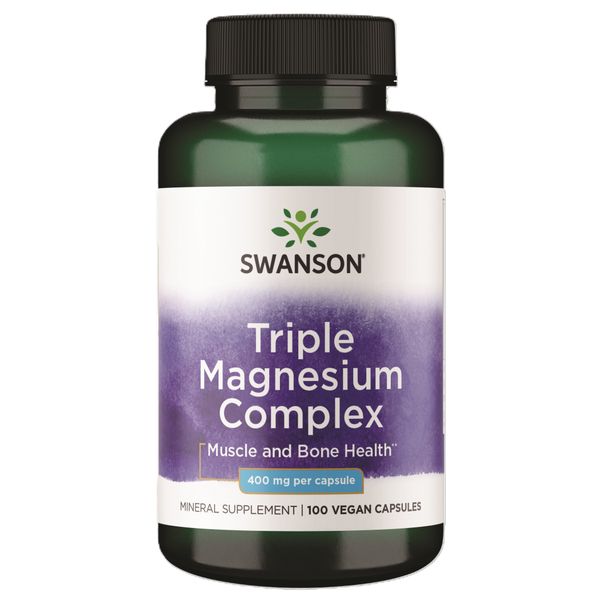 Swanson Triple Magnesium Complex, 400 mg - 100 Vegan Capsules