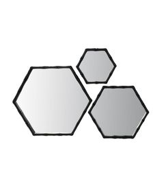 3 Piece Canberra Wall Mirror,Hexagon Shape for Home Decoration | Shop ...