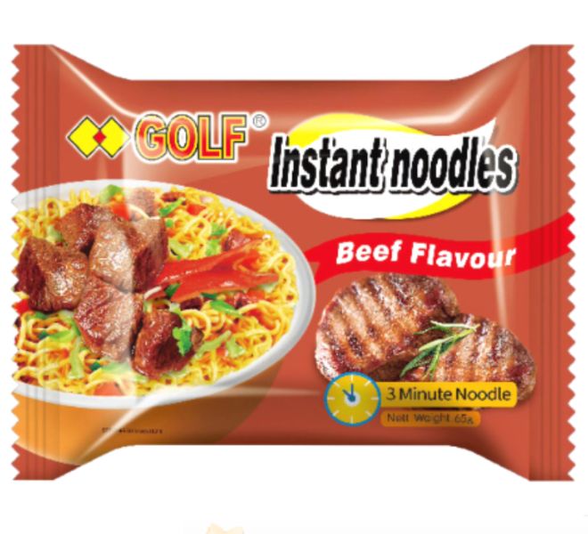 GOLF Instant Noodles Beef 10 x 5 x 65g