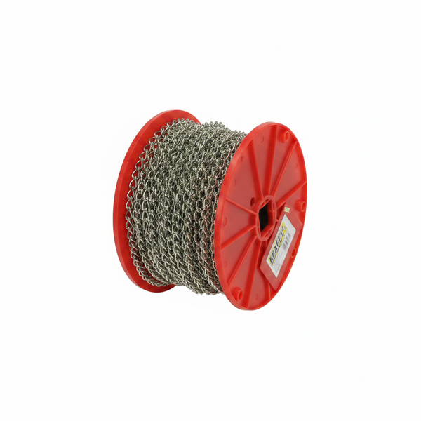 KRAFFT Nickel Plated Twist Link Chain 2.4mm x 30m for Crafts