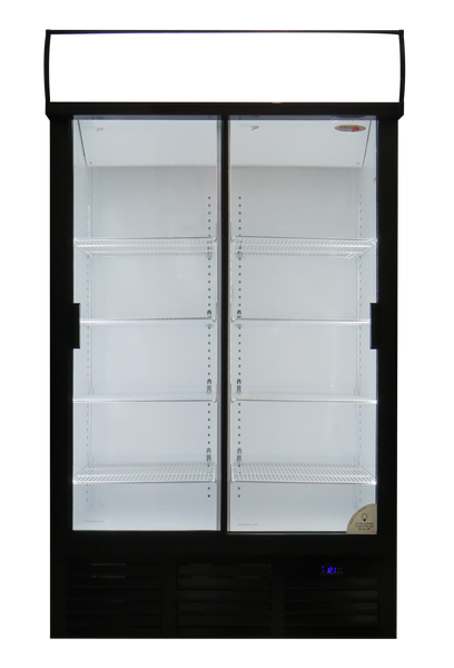 748L Double Glass door Beverage Cooler