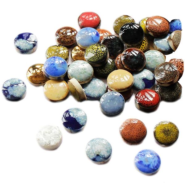 Craft Multifunctional Round Mix Ceramic Patch Mosaic Tiles (100g)