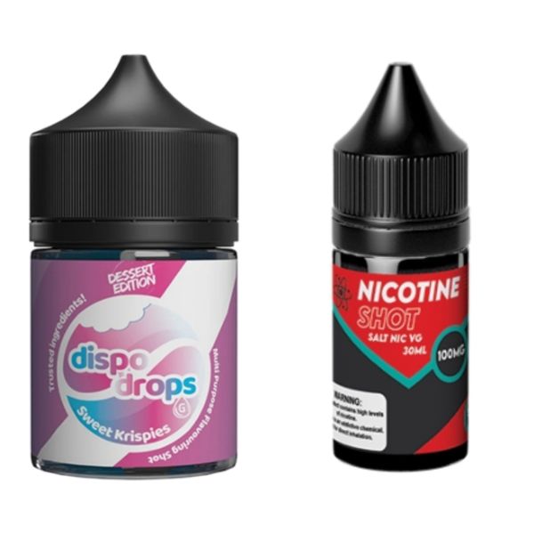 Dispo Drops 60ml Salt/MTL Combo 50MG - Sweet Krispies