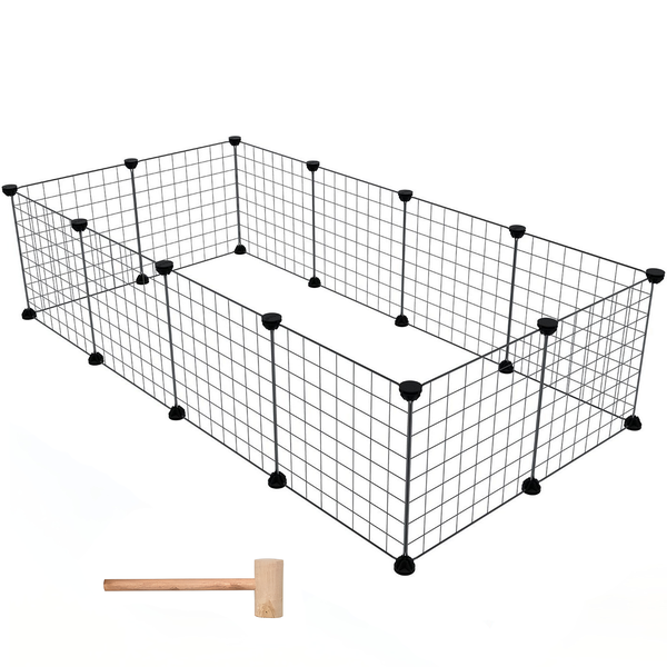 12PCS Pet Playpen Small Animal Cage Indoor DIY Fence Kennel Bunny Puppy
