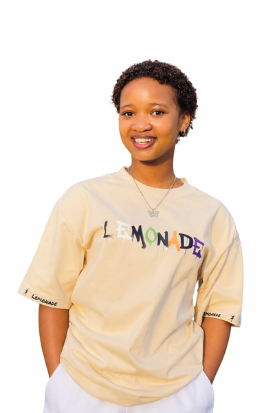 Lemonade Graphic Oversized Light Beige T-Shirt