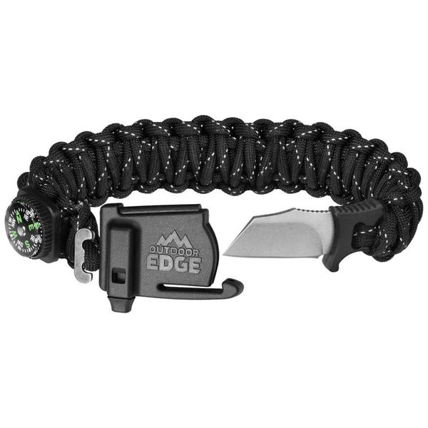 Outdoor Edge ParaSpark Large Survival Paracord Bracelet w/ Firestarter