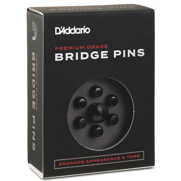 Planet Waves PWPS1 Wood Bridge Pins – Ebony