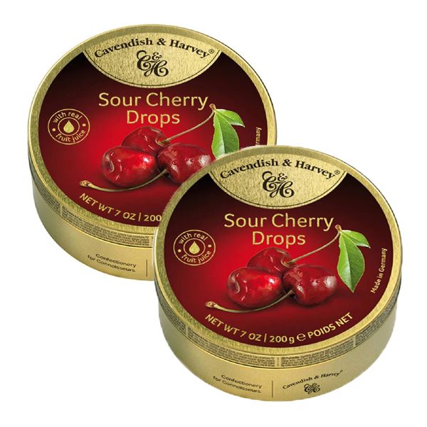 Cavendish &amp; Harvey Sour Cherry Drops - 2 x 200g