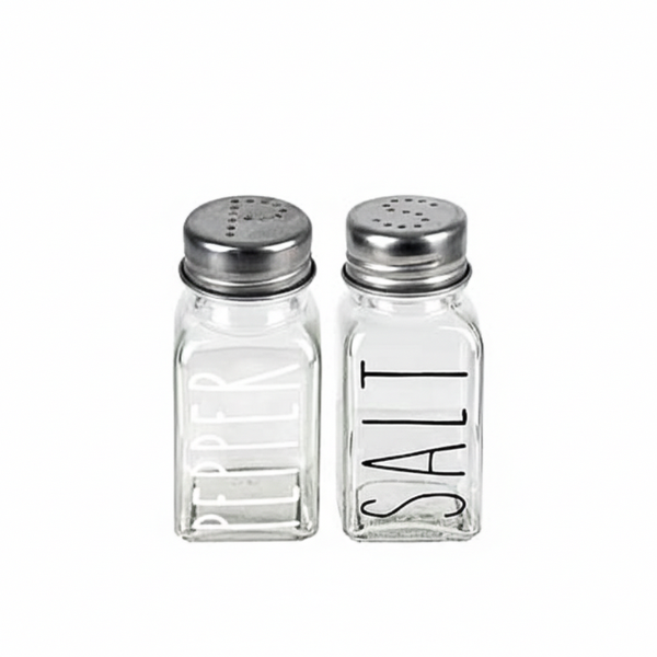 Modern Transparent Salt and Pepper Shakers